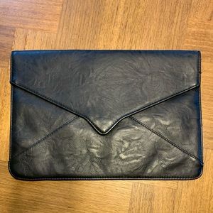Faux Leather Envelope Clutch
